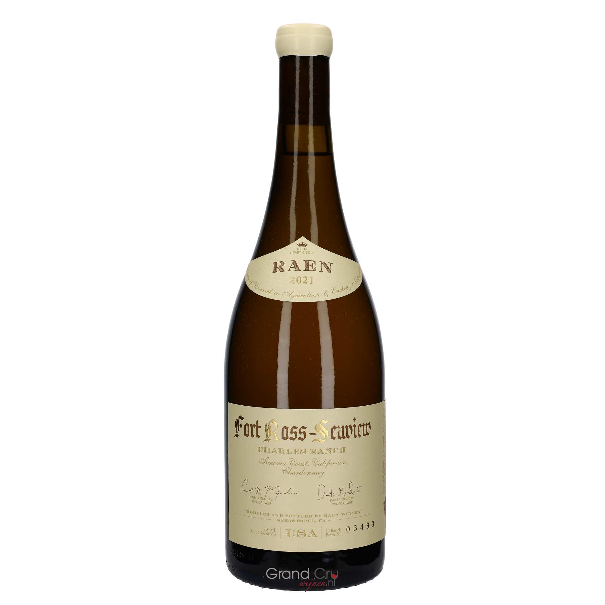DANIEL COLOMBO Chardonnay 2021 4本セット 2021 Raen Winery Chardonnay Charles Ranch - Grandcruwijnen.nl