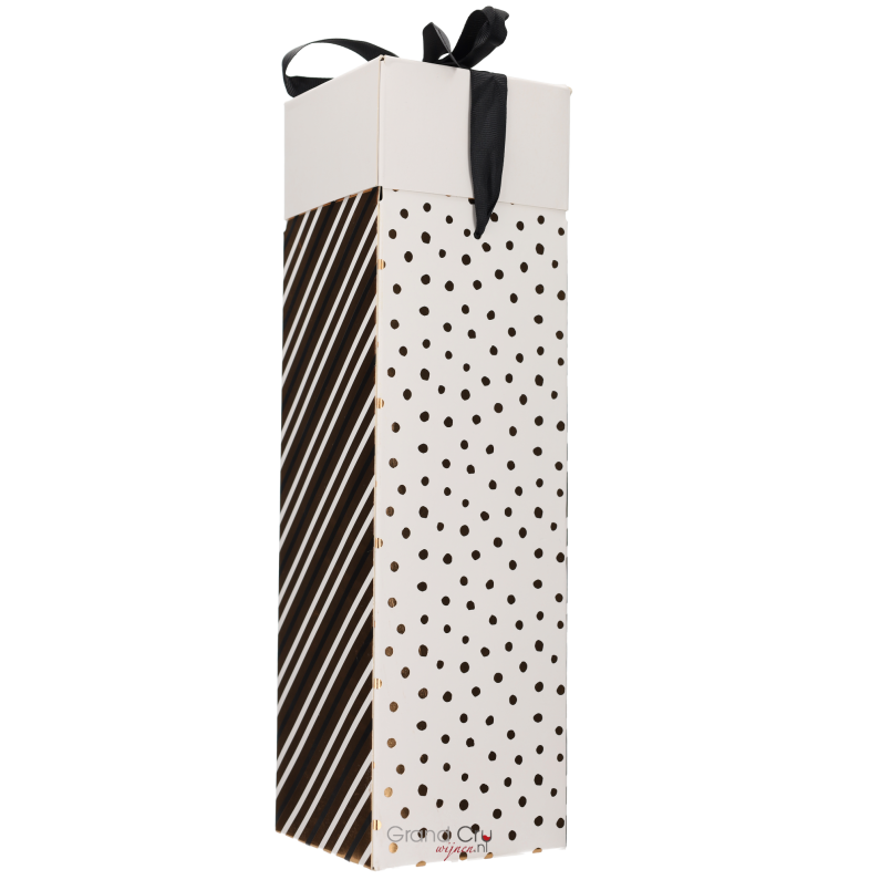 Luxe WijnFlesdoos Dots & Stripes