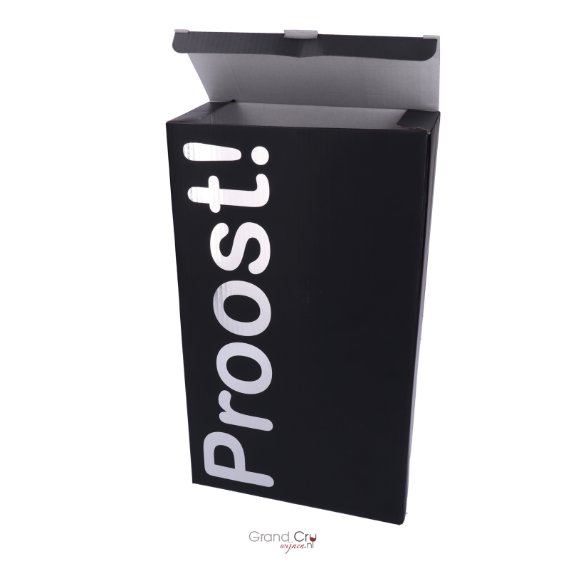 Wijndoos Proost Zwart voor 2 flessen