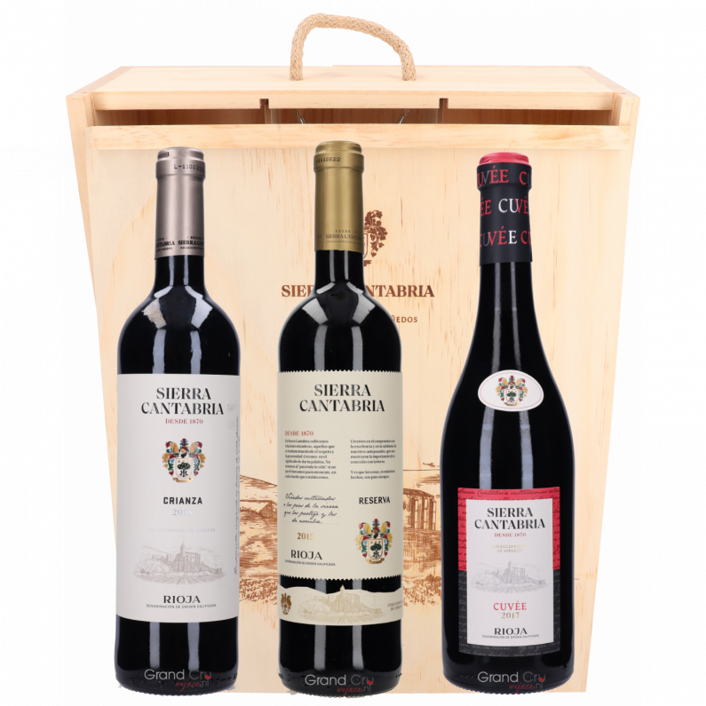 Cadeaupakket\u0020Sierra\u0020Cantabria\u0020Reserva,\u0020Cuvee\u0020en\u0020Crianza\u0020in\u0020Schuifkist