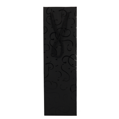 Wijnflestas Zwart met draagkoord