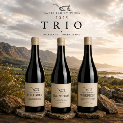 2025 Sadie Family Trio Skerpioen (Treinspoor, Pofader en Skerpioen)