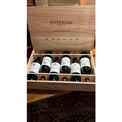Chateau Potensac Les Grands Millésimes Limited Edition Kist (2006, 2009, 2010, 2015, 2016 en 2018)